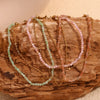 316L Stainless Steel Stone Beaded Thin Chain Bracelet Anklet Everyday Jewelry For Women Gift - Image 2