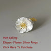 Silver Open Finger Ring Flower Leaf Design Green Golden Vintage Stackable For Women Girl Jewelry Gift - Image 45
