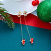 Christmas Red Dangle Earrings For Women Rhinestone Snowflake Pearl Earring Christmas Party Festival Year Jewelry - Image 18