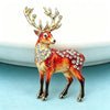 Strong Deer Brooches For Women Men 2-color Beautiful Antler Elk Deer Animal Brooch Pins Christmas Year Gifts - Image 5
