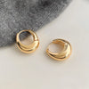 Silver Round Stud Earrings for Women Simple Inlaid Design Hoops Earrings Wedding Party Jewelry Accessories Gifts - Image 12
