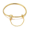 Bracelet Silver Charm Bracelet 17-20CM Golden Heart Love Key Clover Bracelet Bangle Women Jewelry Gift - Image 7