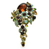 Crystal Flower Brooch Pin in Pink Brown or Purple - Image 3
