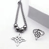 Stainless Steel Jewelry Set Witchcraft Witch Celtic Irish Knot Pendant Necklace Earring Bracelet Ring Nudo De Bruja - Image 14