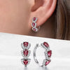 Droplet Shiny Synthetic Gems Decor Hoop Earrings Elegant Simple Style Banquet Party Ear Ornament Female Gift - Image 2