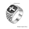 Stainless Steel Cross Rings For Men Silver Color Crack Zircon Rings Cross Signet Chunky Dainty Jewelry For Man - Image 7