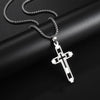 Vintage Gothic Skull Jesus Cross Pendant Necklace Catholic Jewelry for Men Punk Religious Amulet Necklace - Image 8