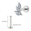 Titanium 16G Cluster Marquise CZ Tragus Helix Stud Conch Lobe Rook Cartilage Leaf Climber Flat Back Labret - Image 10