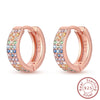 Earrings Silver Stud Drop Hoop Earrings Rose Gold for Women Girls Party Wedding Birthday Jewelry Gift - Image 21