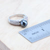 Silver Jewelry Sets Bridal Black Pearls White CZ Ring Bracelets Earrings Pendants Necklace Set Women Wedding Jewelry - Image 5