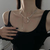 Y2k Irregular Star Chain Necklaces Women's Transparent Beads Zircon Choker Necklace Silver Color Summer Jewelry B - Image 1
