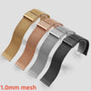 18mm 20mm 22mm 24mm Bands Universal Replacement Straps Women Men Wristband Silver Bracelet 0.6/1.0mm Mesh Milanese Metal Strap - Image 2