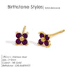 Dainty Flower Stainless Steel Butterfly Stud Earrings for Women Cartilage Ear Ring Cute Zircon Gold Color Clover Jewelry - Image 9