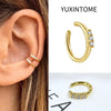 1PC Plated Gold Ear Cuff Earrings For Women C-Shape Crystal Clip On Earrings No Piercing Earrings Jewelry Gifts - Image 22