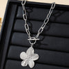 A Women's Pendant Necklace, Vintage Simple Wisteria Flower Necklace, Elegant and Versatile Flower Pendant Necklace, No Box - Image 2