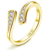 Gold Toe Rings for Women Open Toe Rings Adjustable Hug CZ Toe Ring Summer Beach Foot Jewelry - Image 9