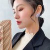 Silver Color Big Plant Stud Earrings with Bling Zircon Stone for Women Jewelry Korean Earring Gift - Image 6