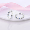 Silver Hoop Earrings for Woman Zircon Heart Shape Star Eardrop Earring Jewelry - Image 6