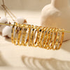 Minimalist Highlight Gold Plated Geometric Bangles Glossy Stainless Steel Bangle For Women Gifts - Image 2