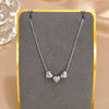 Cute Triple Color Heart Beads Necklace for Women Gold Plated Stainless Steel Charm Necklaces Jewelry - Image 3