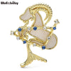 Rhinestone Star Alloy Aries Goat Brooch Pins Elegant Zodiac Jewelry Gift Shell Animal Badge For Suit And Dress - Image 8