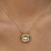 Box Chain Necklace Female Gold Color Brilliant Zirconia Pendant Jewelry for Engagement Simple Accessories - Image 3