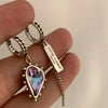 Vintage Purple Crystal Heart Ssymmetrical Drop Dangle Hoop Earrings For Women Girl Jewelry Gift Party серь - Image 6