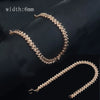 15 Style Choose Women Men Girl Rose Gold Color Curb/Weaving Bracelets Chains Jewelry 18cm-23cm - Image 22