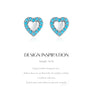 MODIAN 925 Sterling Silver Small Hearts Vintage Turquoise Stud Earrings Classic Stackable Fine Jewelry For Women Gifts