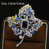 Design Crystal Flower Basket Snowflake Brooches for Women Maple Leaf Animal Corsage Coat Suit Accessories Pins - Image 11
