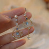 Zircon Christmas Snowflake Stud Earrings For Women Temperament Waterdrop Tassel Snow Flower Earring Party Jewelry - Image 3
