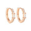 Chain Hoop Piercing Earring with Square and Waterdrop Details - Image 22