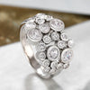 Women Rings Full with Round Cubic Zirconia Silver Color High-quality Wedding Bands Accessories Modern Jewelry - Image 1