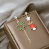 Colorful Rhinestone Christmas Tree Dangle Earrings for Women Zircon Star Year Earrings Girls Party Jewelry - Image 8