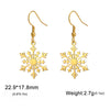 Stainless Steel Earrings Snowflakes Pendants Hoop Earrings Winter Charms Drop Earrings For Women Jewelry Party Gifts - Image 7