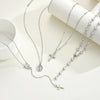 Boho Multi Layer Chain Silver Color Pearl Necklace Women Hip Hop Jesus Cross Pendant Necklace Set Party Neck Jewelry - Image 4