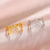 Pentagram Triple Moon Goddess Symbol Rings for Women Men Stainless Steel Crescent Star Ring Vintage Wicca Jewelry Gift - Image 4