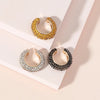 C-Shape Colorful Rhinestones Ear Clips for Women Bohemian Ear Cuff Clip On Earring Female Jewelry Personality Accessories - Image 4