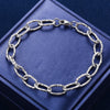 Blingbling Stainless Steel Bracelet Link Cut Oval Hand Chain for Women Men Wristband Bangle Anklets Metal Jewelry Summer Gift - Image 2