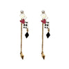Modern Jewelry Silver Needle Sweet Korean Temperament Splicing Color Tassel Earrings For Women Accessories - Image 6