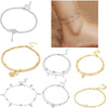 Silver Summer Double Star Shaped Chain Anklets Women Lady Ankle Bracelet Prom Foot Party Jewelry Gifts - Image 1