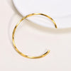 Chic Mobius Cuff Bangle Bracelets Women Men,Gold Color Thin 4MM Stainless Steel Twisted Wristband Gift Jewelry - Image 5
