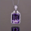 Geometric Cubic Zirconia Pendant Necklace for Women Temperament Female Wedding Neck Accessory Party Jewelry - Image 1