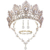 Purple Tiaras Crown Jewelry Sets for Women Wedding Bridal Necklace Bracelet Earrings and Crown Party Birthday Gifts 4 pcs set - Image 5