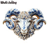 Strong Goat Brooches For Women Men 2-color Enamel Rhinestone Year Of the Goat Animal Party Brooch Pins Year Gifts - Image 1