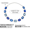 Chunky CZ Necklaces Bracelets Big Square Multi Color Zircon Necklace Bracelet Gold Plated Stainless Steel Statement Jewelry - Image 24