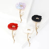 Resin Rose Flower Brooch with Pin Back in Multiple Colors - Image 5