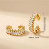 Stackable Bling Ear Cuffs Irregular CZ C-Shape Clip Earrings for Women French Korean Statement Jewelry - Image 2
