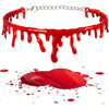 1pc Halloween Blood Necklace Horror Blooddrop Necklace Vampire Dark Blood Necklace Haunted House Personality Bleeding Necklace - Image 1