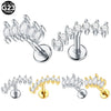 Surgical Steel Marquise Flat-Back Piercing Stud in 1-Piece or 5-Piece Options - Image 1